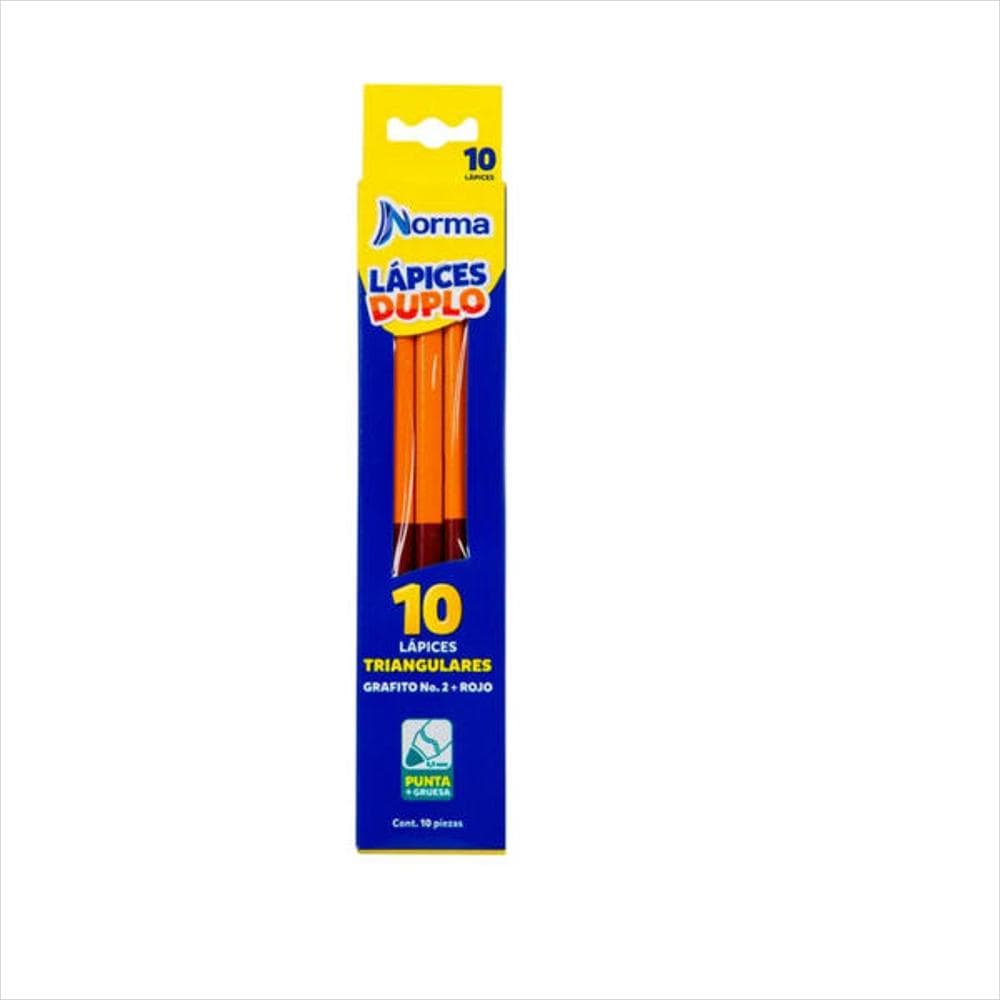 Lápiz Duplo Norma x 10