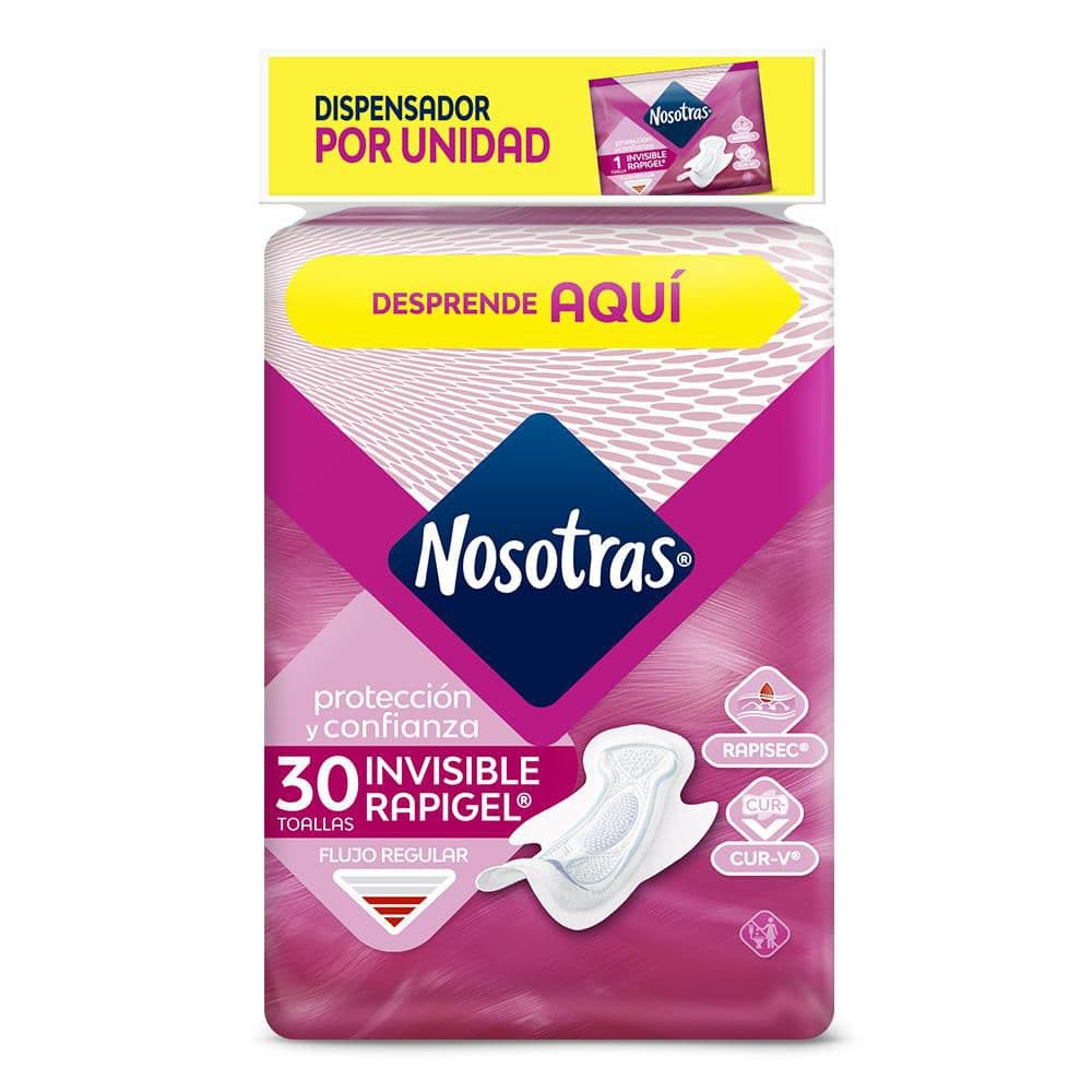 Nosotras Rapigel Dispensador x 30, Caja x 8