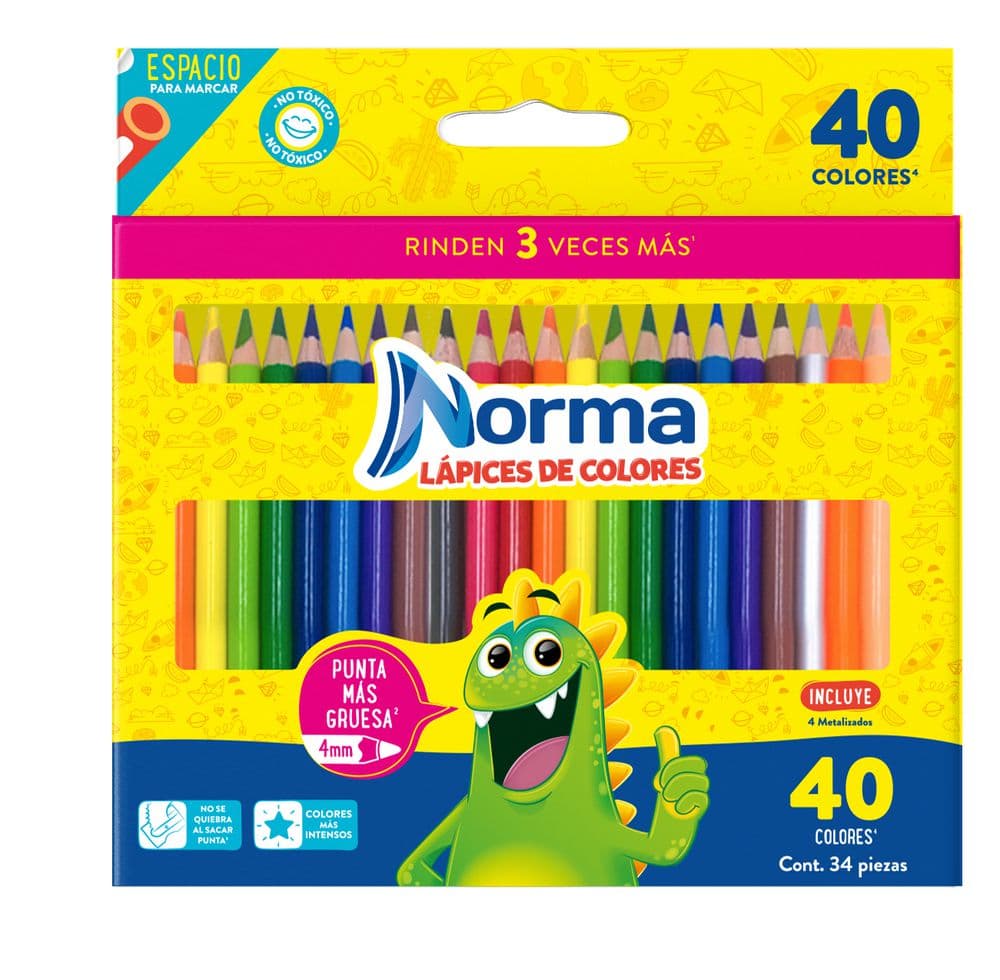 Colores Norma Largos x 40