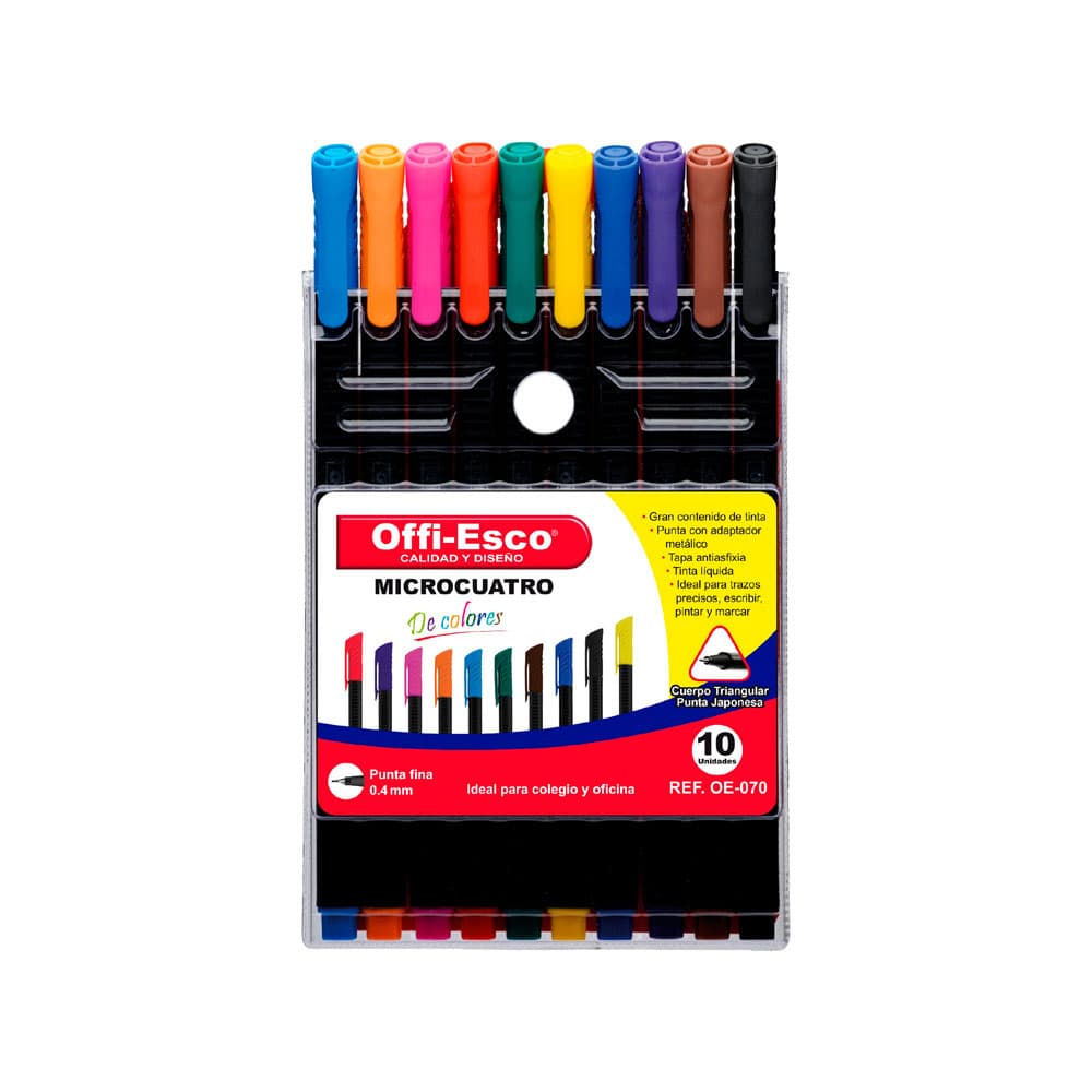 Micropunta Offi-Esco Estuche x 10