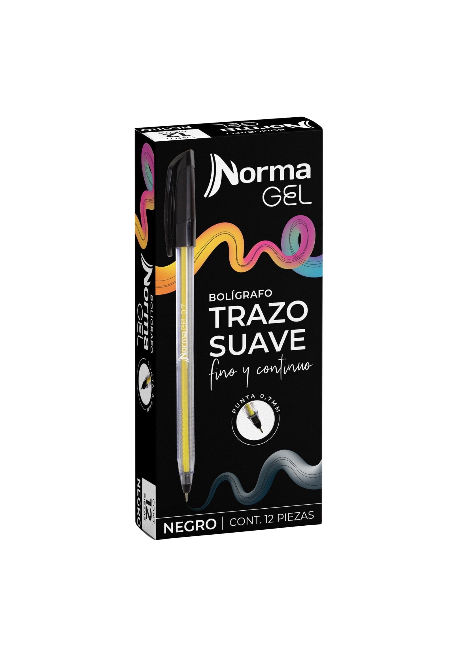 Esfero Norma Gel Negro x 12
