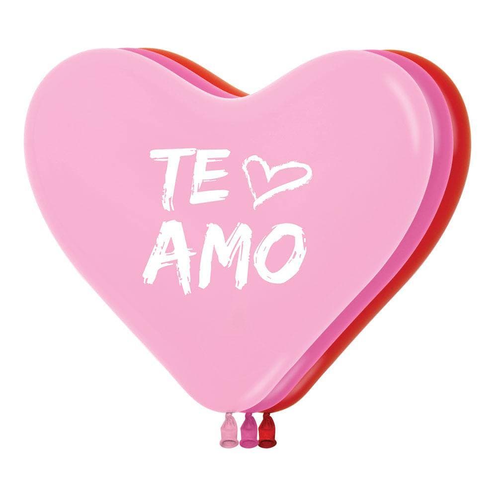 Globo Corazón Estampado Sempertex x 12