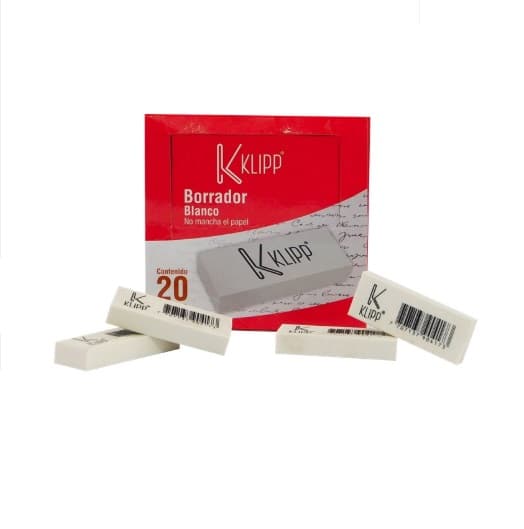 Borrador Blanco Klipp x 20