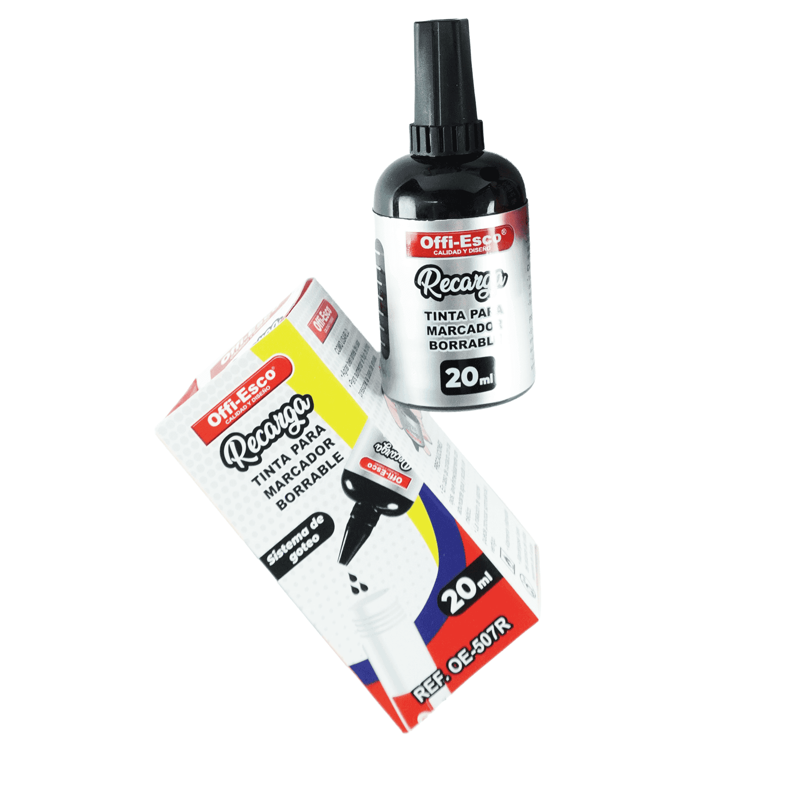 Marcador Borrable Recargable Rojo (Ref. OE-507)