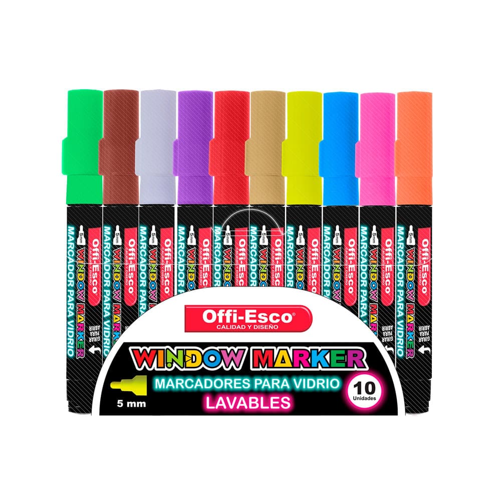 Marcador para Vidrio x 10 (Ref. OE-552)