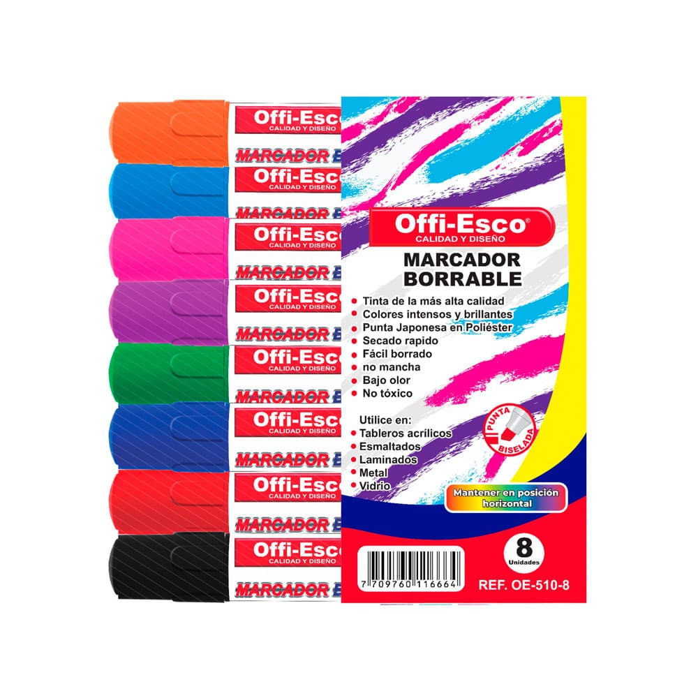 Marcador Offi-Esco Estuche x 8 (Ref. OE-510)