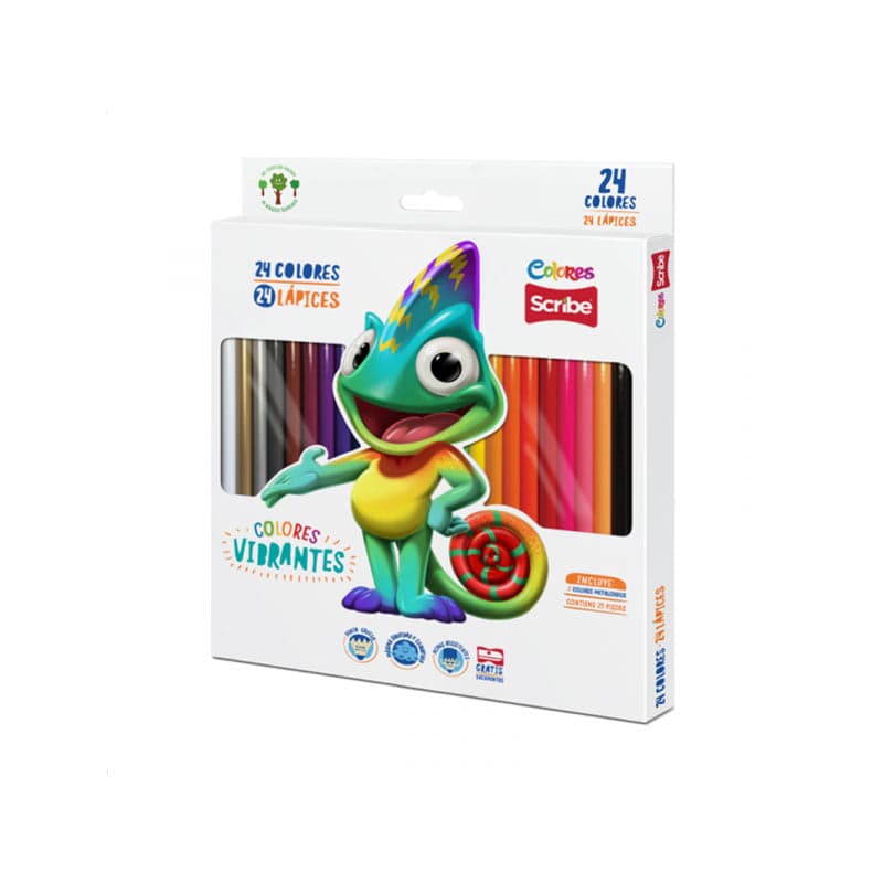 Colores Scribe x 24 de 1 Punta