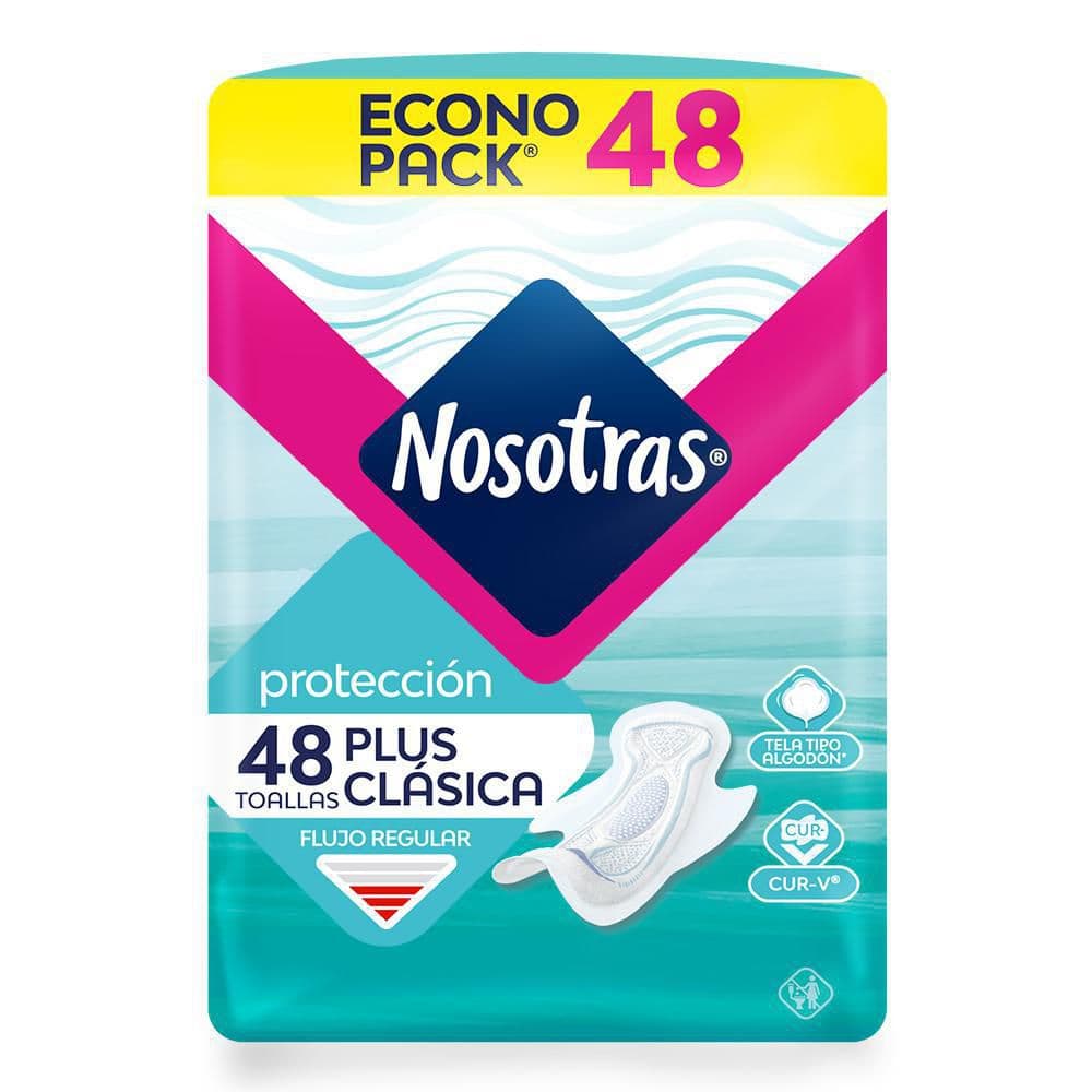 Nosotras Clásica sin Pegue x 10, Caja x 24