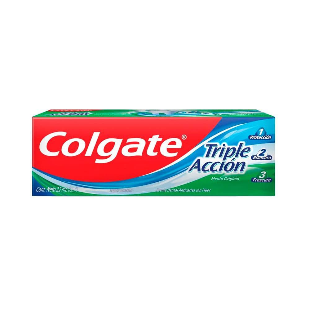 Crema Dental Colgate Triple Acción 22 ml, Caja x 144