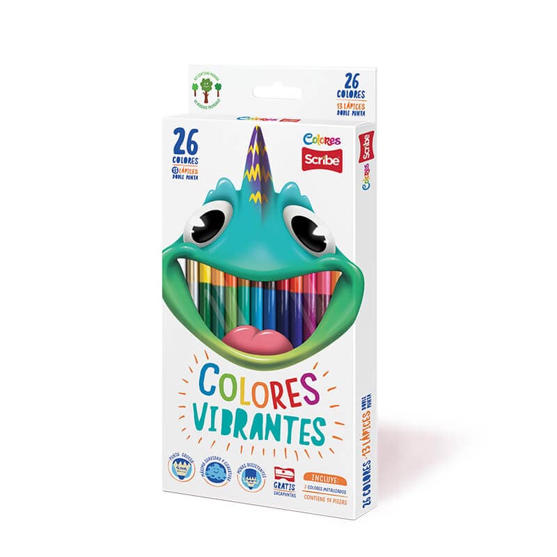 Colores Scribe x 13 de 2 Puntas, Caja x 48