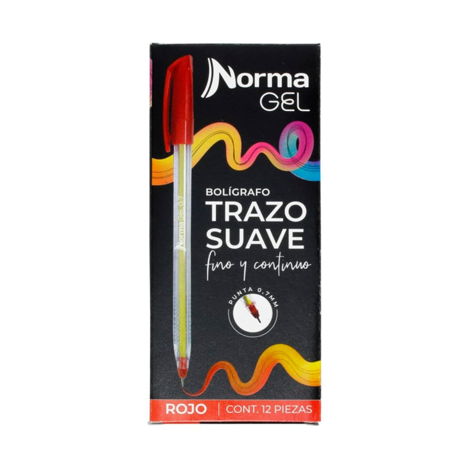 Esfero Norma Gel Rojo x 12