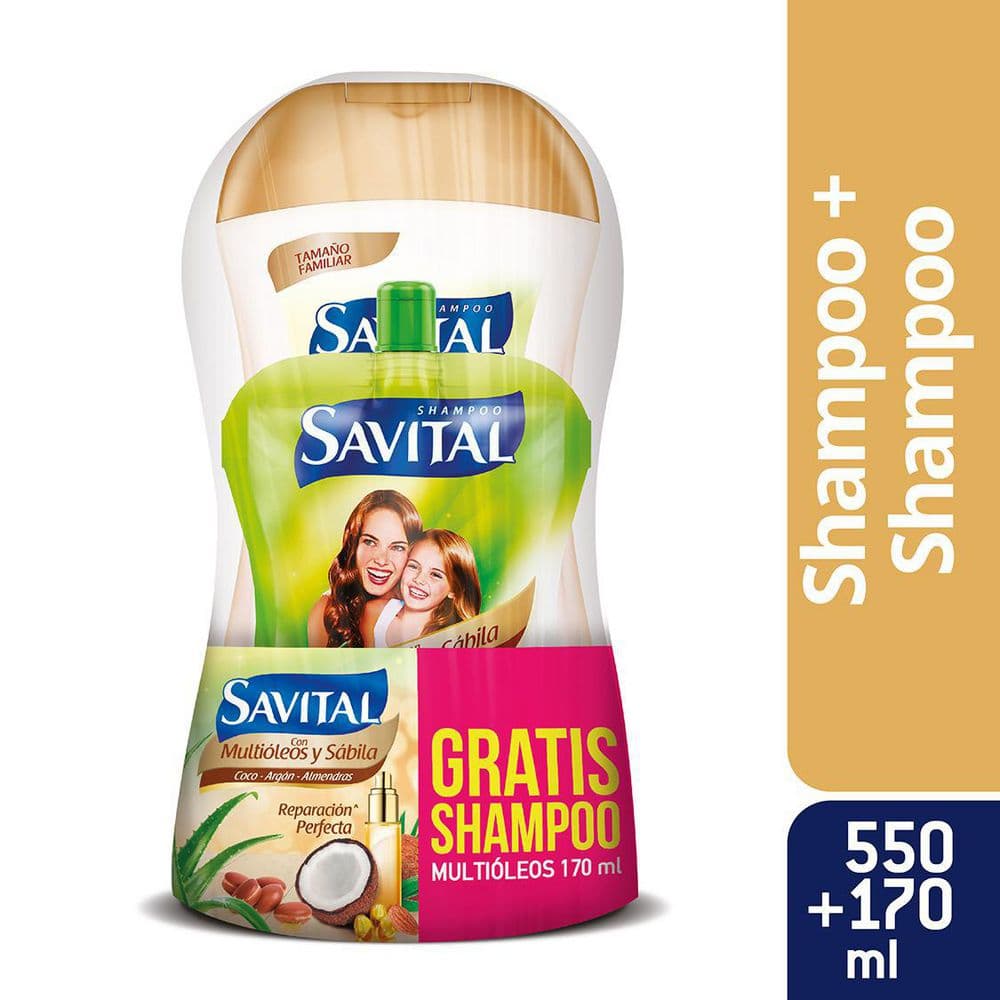 Shampoo Savital Multióleos 550 ml