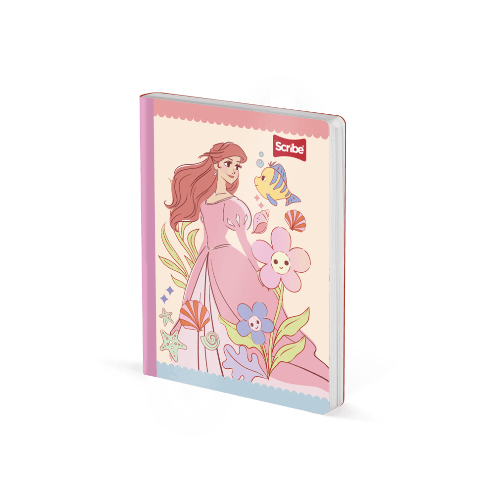 Cuaderno Cosido 100 Hojas Media Carta Ferrocarril Princesas Scribe Caja x 30