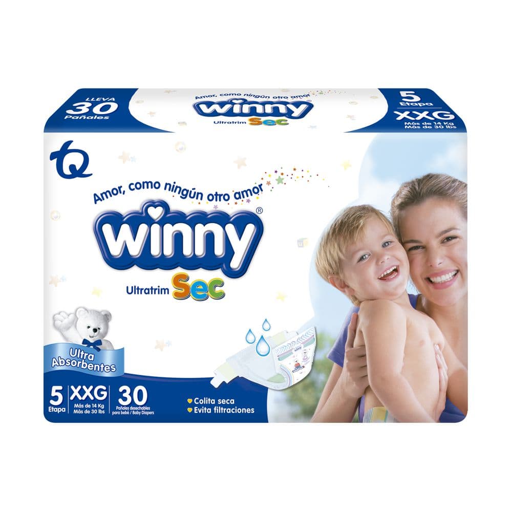 Pañal Winny Etapa 5 x 30 unidades, 8 paquetes