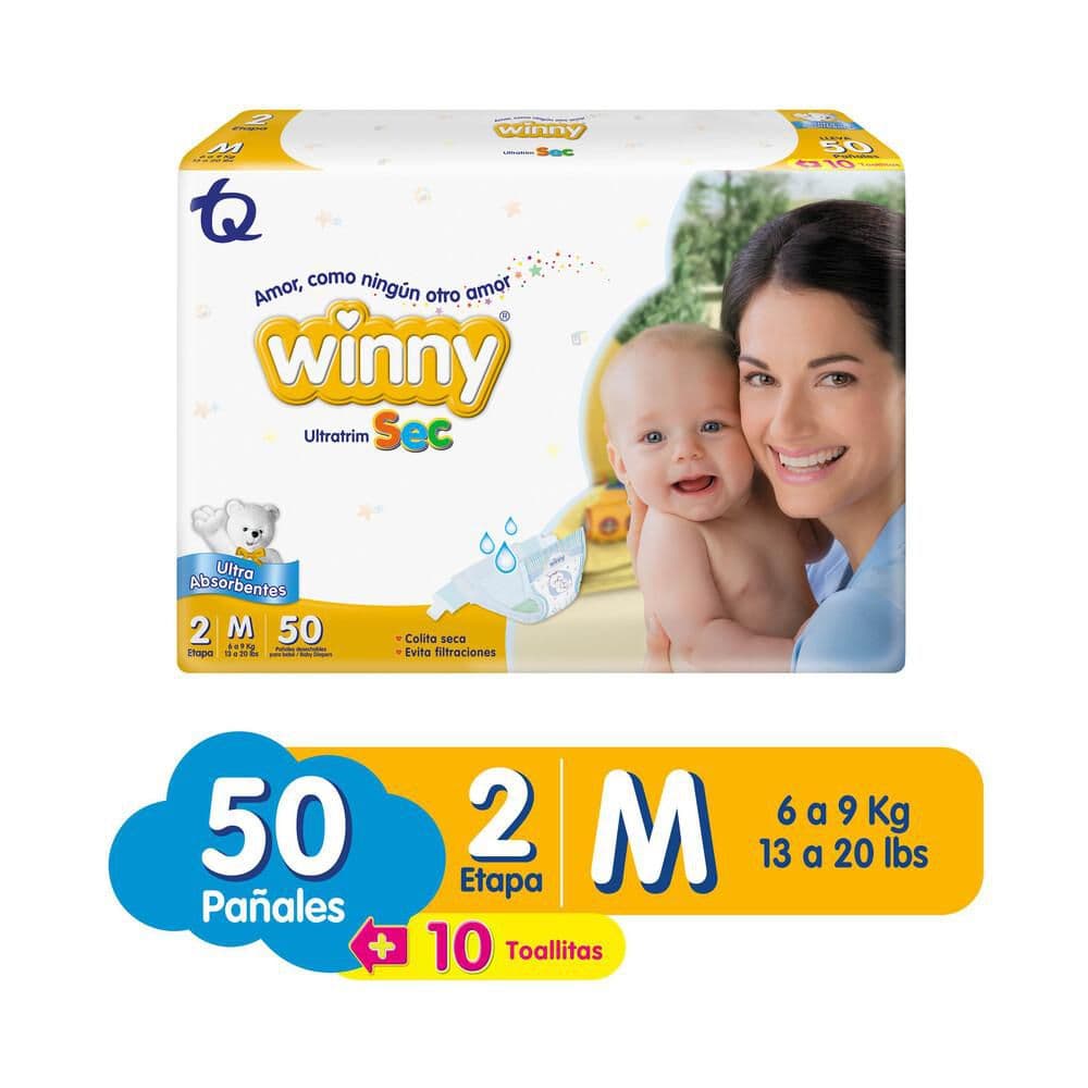 Pañales Winny Etapa 2 x 100 Unidades, 2 Paquetes