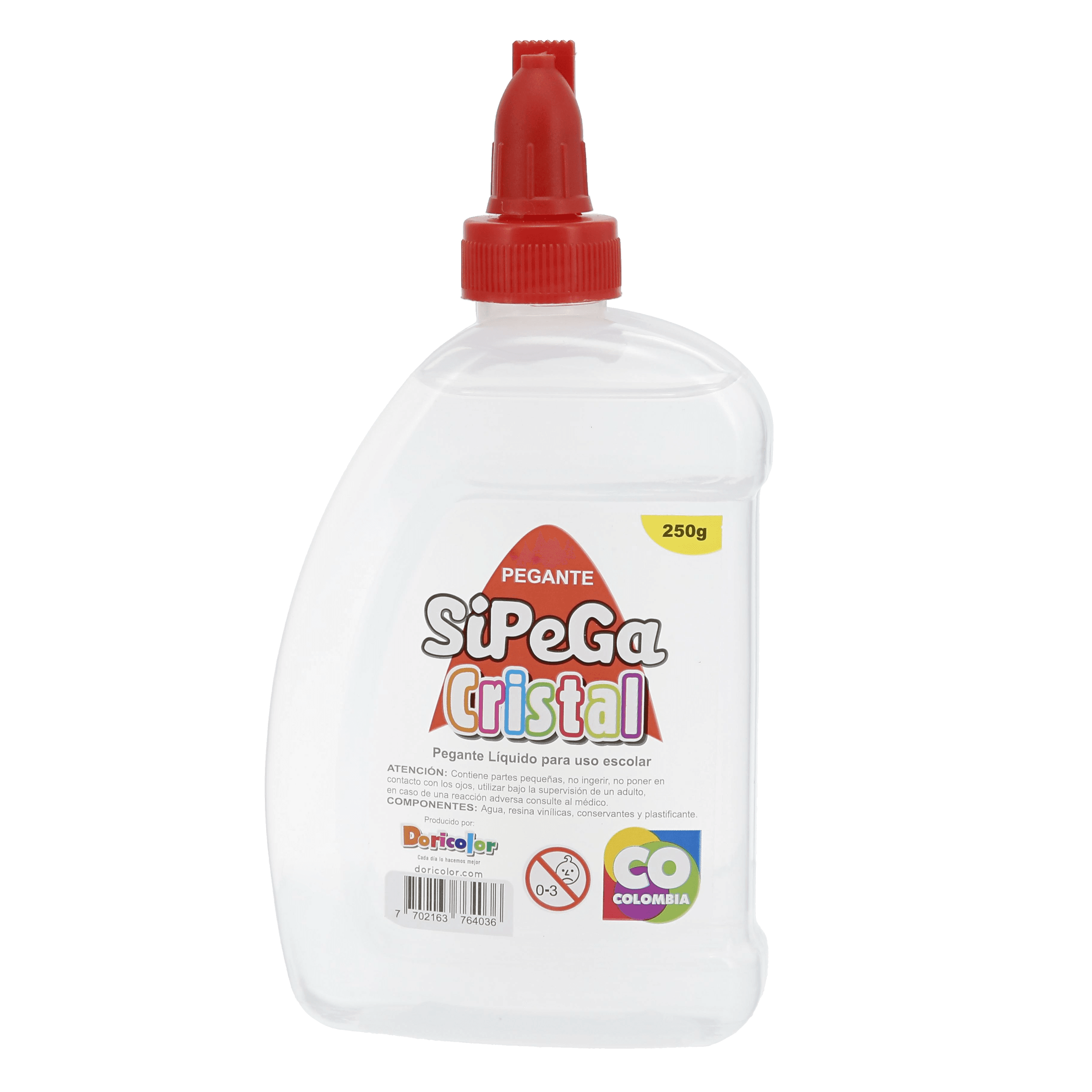 Pegante Líquido Transparente Sipega 250 g x 6 Unidades