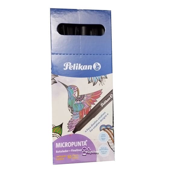Micropunta Pelikan Negro x 10