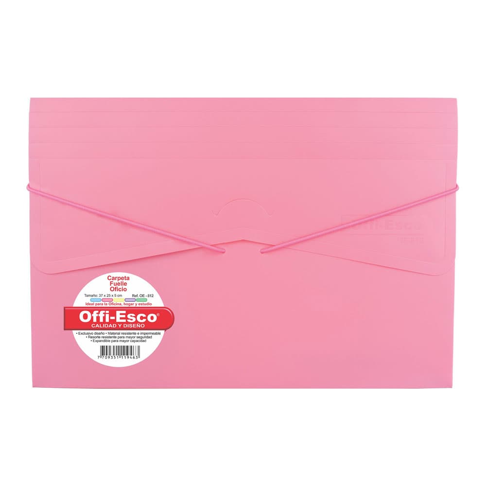 Carpeta Plástica de Fuelle Fluorescente