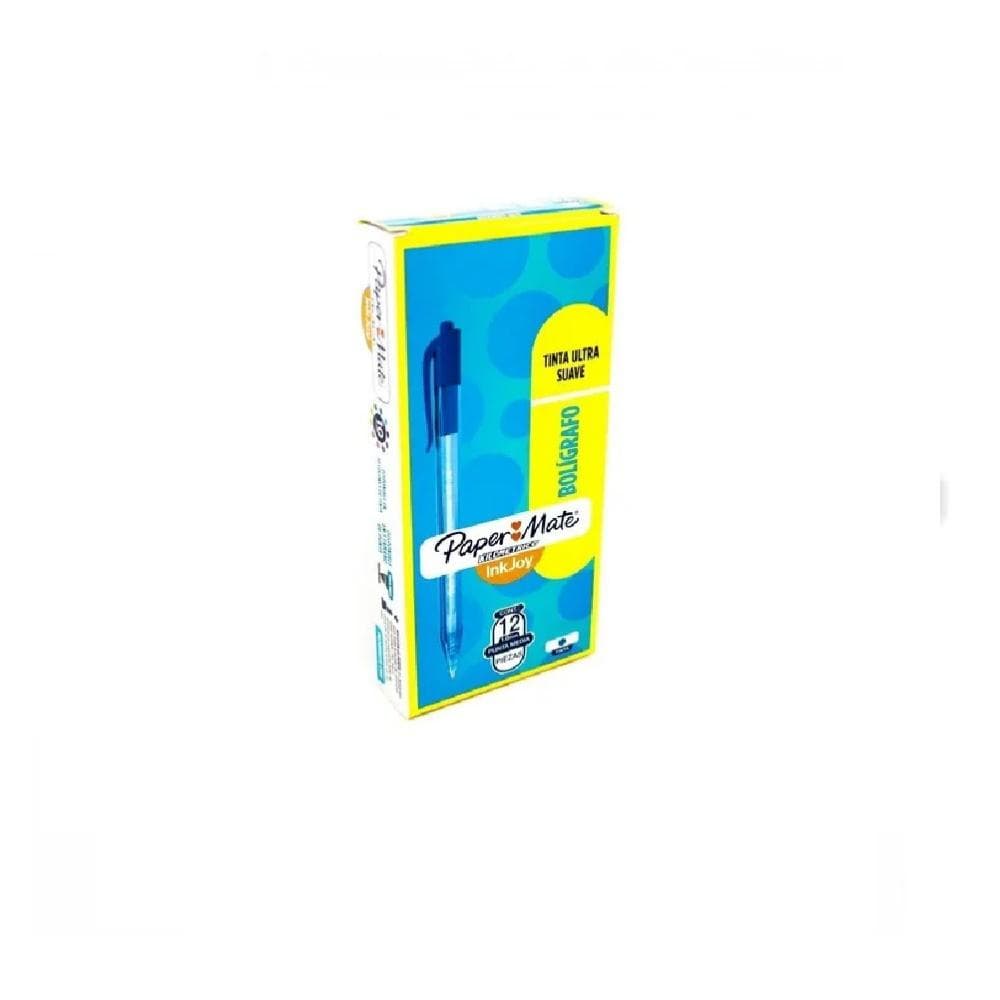 Esfero Kilométrico 100 Retráctil Azul Claro x 12