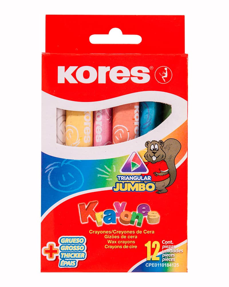 Colores Kores Jumbo Triangulares x 12