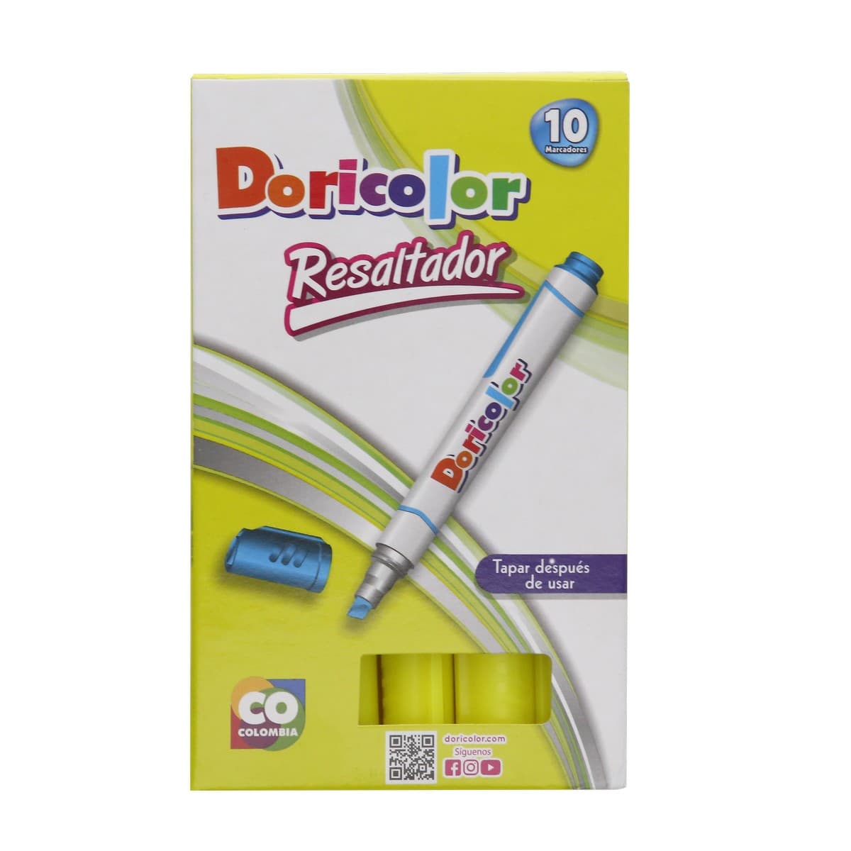 Resaltador Doricolor Azul x 10