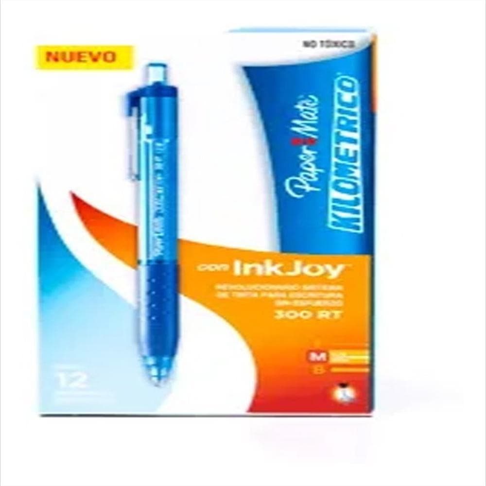 Esfero Kilométrico 300 Retráctil Azul Claro x 6