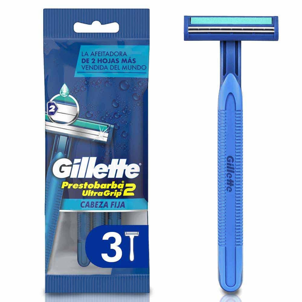 Prestobarba Gillette 2 Hojas Azul 12 + 2