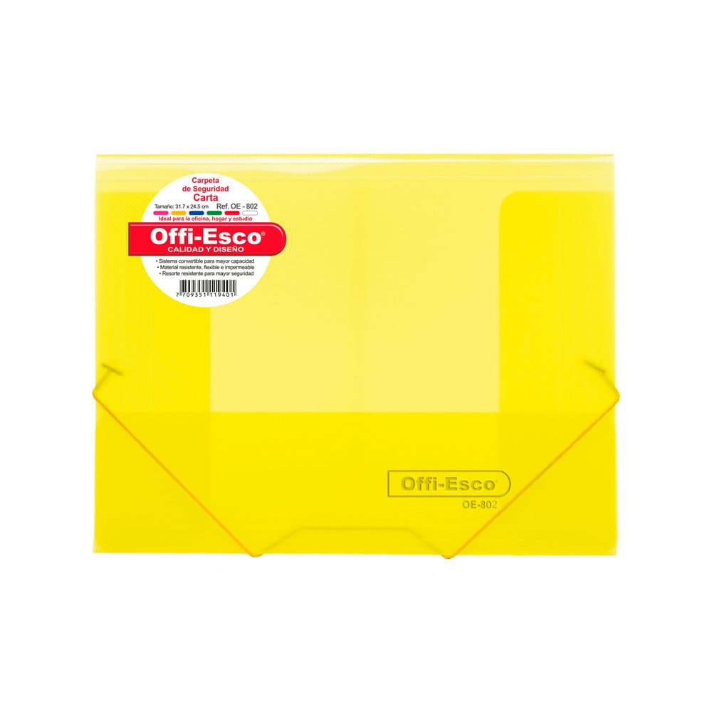 Carpeta con Liga Plástica Carta Unicolor