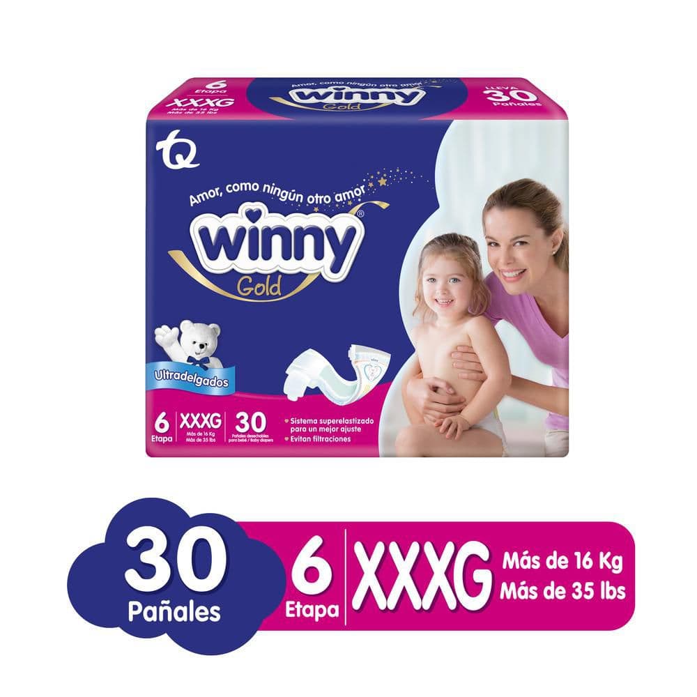 Pañal Winny Gold Etapa 6 x 30 unidades, 8 paquetes