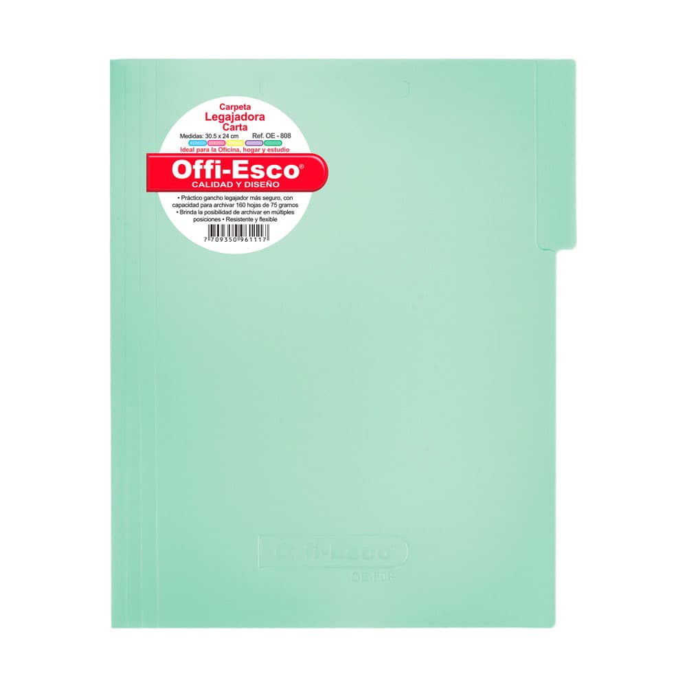 Carpeta Legajadora Carta Unicolor
