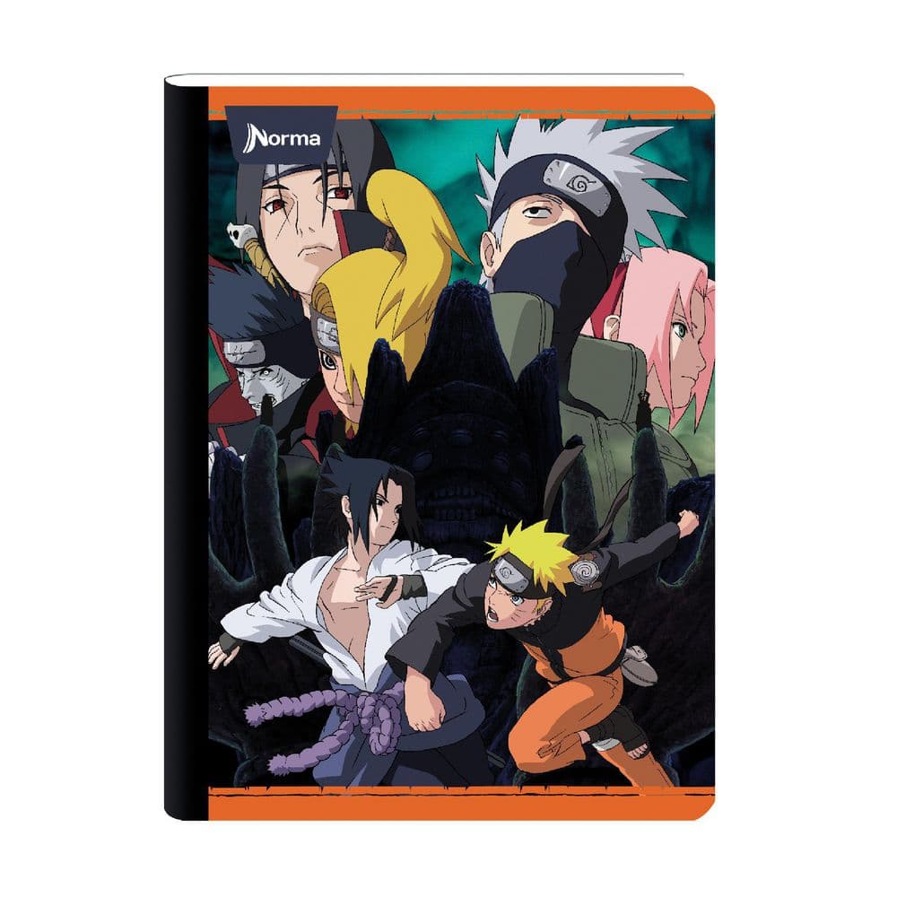 Cuaderno Cosido 100 Hojas Media Carta Cuadriculado Naruto Norma Caja x 30