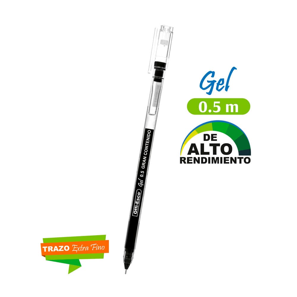 Esfero de Gel Trazo Fino 0.5 Negro